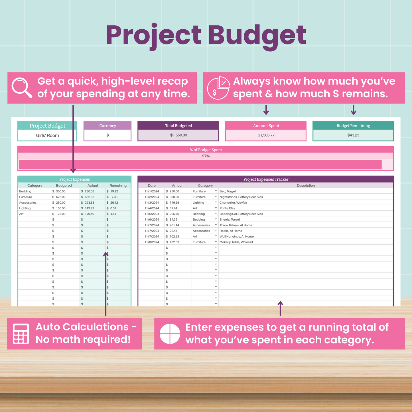 Love Your Home Spreadsheet Bundle