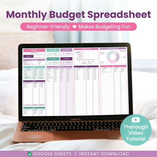 Monthly Budget Spreadsheet