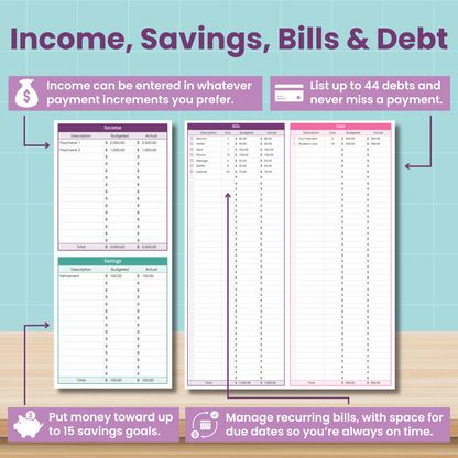 Monthly Budget Spreadsheet