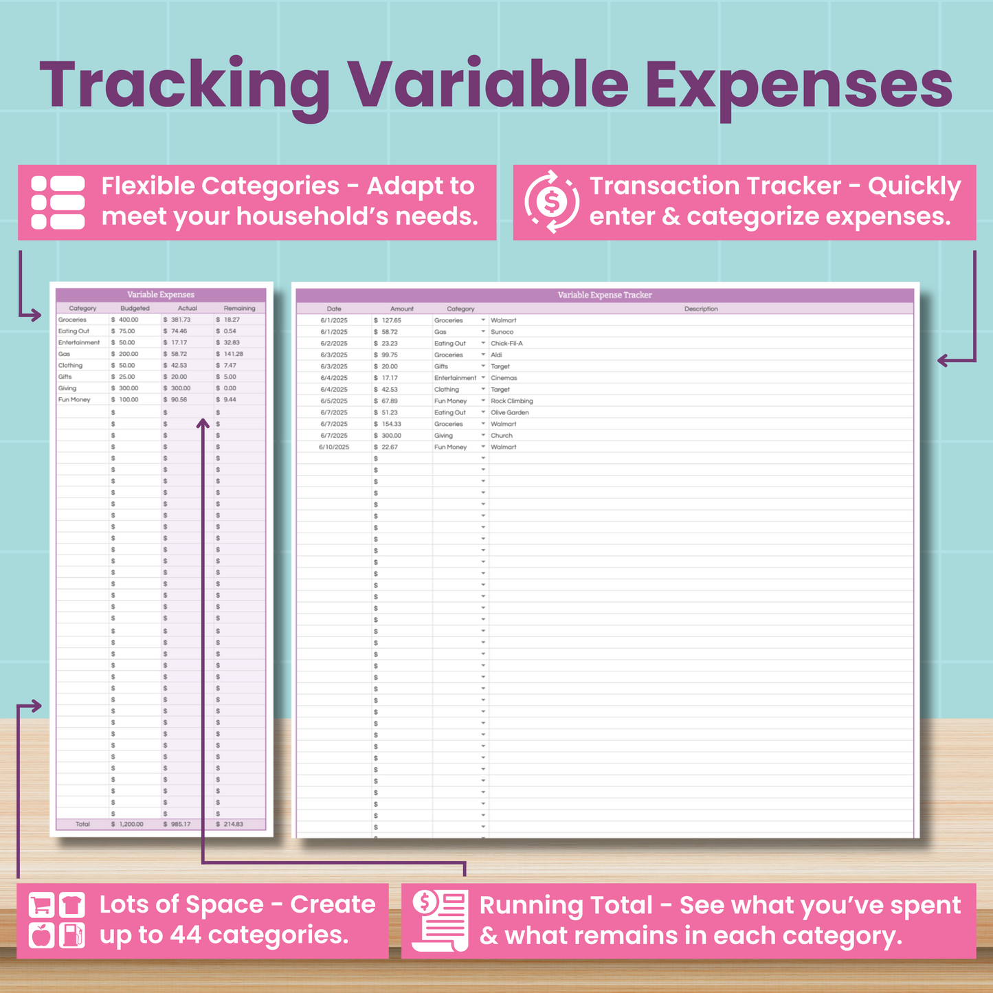 Monthly Budget Spreadsheet